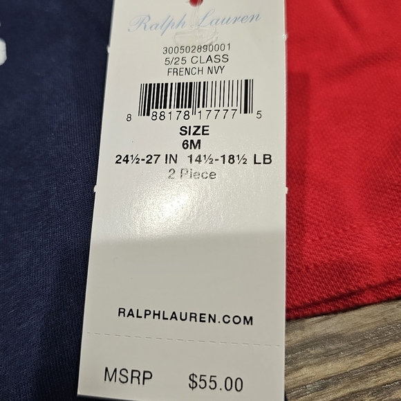 Ralph Lauren 2 Piece Cargo Short Set, NWT - Picture 12 of 12